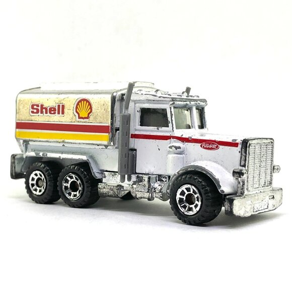 🦋 1981 Matchbox Superfast #56 Shell Peterbilt Tanker vintage 1/80 die cast car - Picture 4 of 11